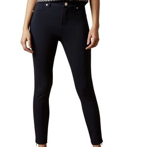 Ted Baker STRENTI Very Dark Navy Blue Almost Black Skinny Jegging w/ Ankle Zip 2